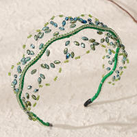 Diadema De Cristal Hecha a Mano Para Mujer Accesorio De Cabello Perla Tiaras De Boda Y Cumpleaños Joyería De Pelo Para Fiesta Involucración - details 14