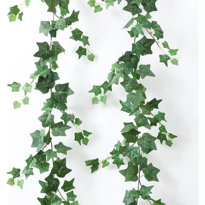 2 Plantas Artificiales, Hojas Verdes Decorativas, Plantas colgantes de Hiedra Verde, ajustadas para Bodas, Jardines, decoración de Paredes - 1