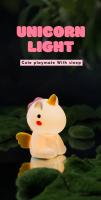 Lámpara Nocturna De Silicona Unicornio Para Niños Luz LED Recargable Por USB Decoración De Habitación Animal Cartoon Lámpara Táctil Para Regalos - details 10