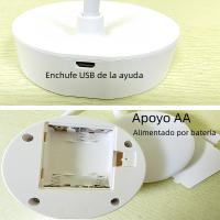 Lámpara De Escritorio LED Portátil Con Cable USB Y Pilas Iluminación De Mesa Soporte 3 Colores Deslizables Protección Ocular Para Dormitorio Lámpara De Borde - details 10