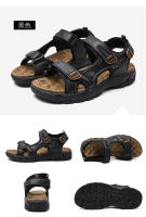 Nuevos Sandalias Para Hombre Con Suela Gruesa Y Capa Exposada De Cuero Genuino Casual Ligeros Zapatillas De Moda Con Cierre De Correa Y Suela De Goma - details 19