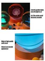 Lámpara De Noche Galaxia Planetaria 3D Cristal Ball Iluminación Decorativa Para El Hogar Regalos Maravillosos Forma Redonda Incluye Bombilla - details 4