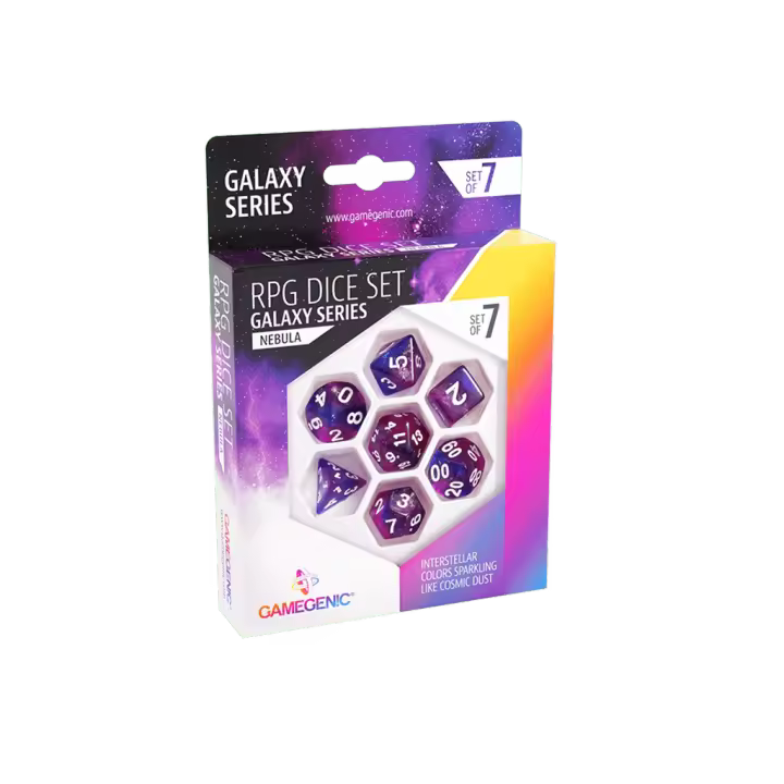 Pack 7 Dados Nebula RPG Accesorios Dados Gamegenic - 1