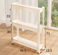Estante De Almacenamiento Móvil De 3/4 Capas Para Puerta De Baño Espacio Encaje Entre Toilette Y Pared Organizador De Cocina Plástico Tipo De Instalación Sobre El Piso - details 6