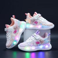 Zapatos De Niños LED Coloridos Frozen Princesa Tenis Infantiles Para Niñas Suela De Goma Transpirables Tallas Para 7-12m Hasta 7-12Años - details 1