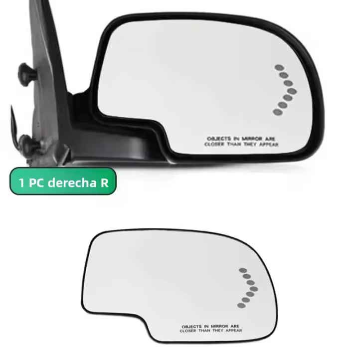 Espejo Retrovisor Para GMC Cadillac Chevy Silverado 1500 2003-2007 Lado Conductor / Pasajero Vidrio Con Señal De Giro Calentado Placa De Señal De Giro - 1