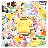 Pegatinas Sanrio De Comida Divertida 10/30/50pcs Hello Kitty Kuromi My Melody Dibujos Animados Kawaii Juguete De Pegatinas Para Niños - details 0