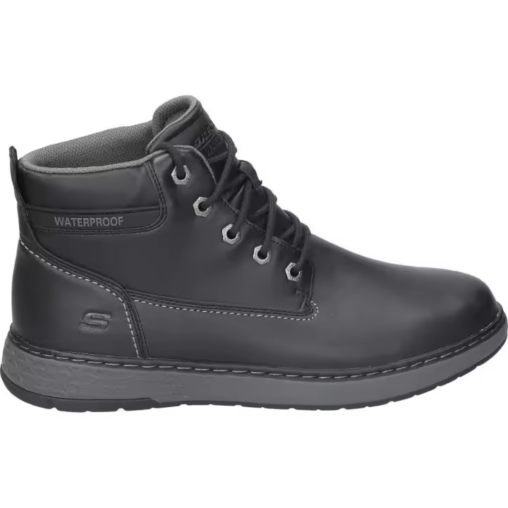 SKECHERS | Botas Skechers Relaxed Fit: Garlan Deno para Hombre – Botas Casual en Color Negro – Botas Cómodas con Cierre de Cordones – Para Invierno – Cómodas y Versátiles – Modelo 205235-BLK - 1