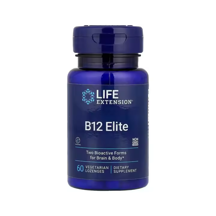 Vitamina B12 de élite, 1000 mcg, 60 pastillas vegetales de Life Extension - 1