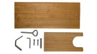Jamonero de madera y metal  , Soporte para pata de jamón ,tipo banco, Modelo Luna , calidad España  40 x 16 x 27 cm - details 1
