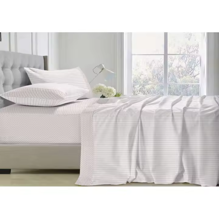 TOLRÁ- Juego de sábanas 100% algodón ESPERANZA. Con tratamiento anti piling. Algodón de la máxima calidad. Formado por sábana bajera, encimera y funda/s de almohada. Producto TOP con la garantía de una de las mejores marcas en ropa de hogar. - 1