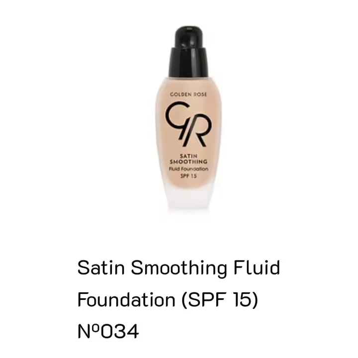 GOLDEN ROSE SATIN SMOOTHING FLUID FOUNDATION Nº 34 34ML - 1