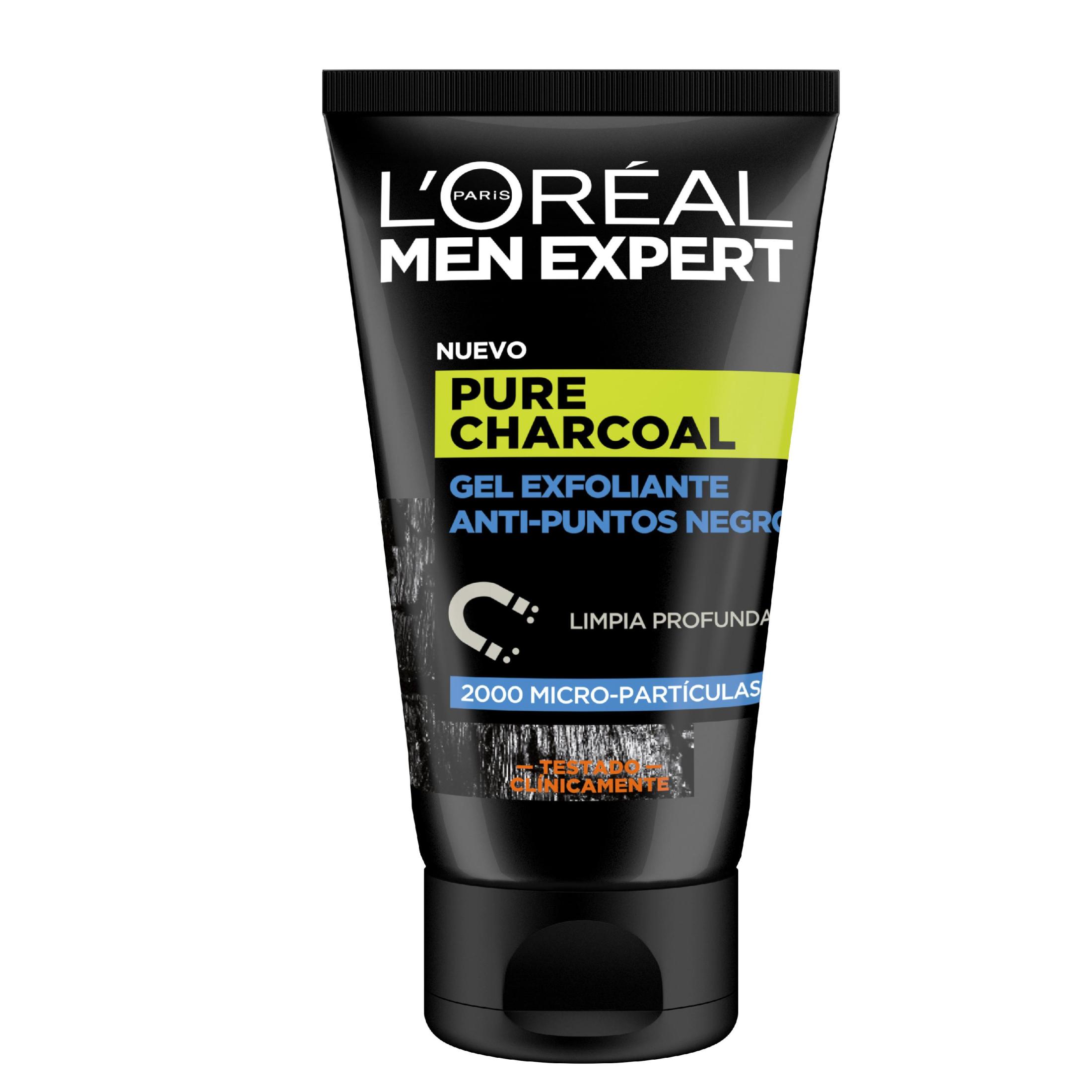 L'Oréal Paris | Men Expert Pure Charcoal Gel Exfoliante Anti-Puntos Negros 100 ml