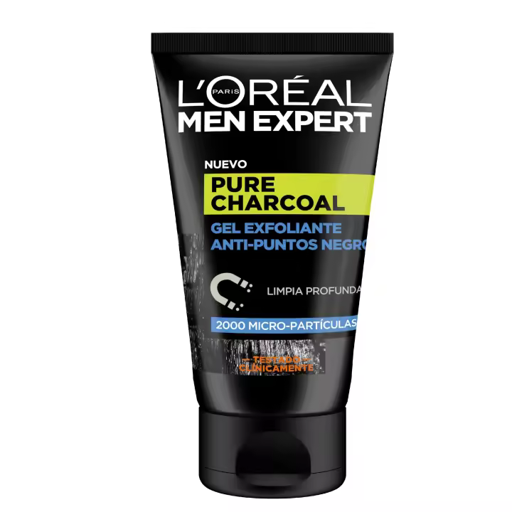 L'Oréal Men Expert Pure Charcoal Gel Exfoliante Anti-Puntos Negros 100 ml - 1