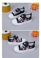 Zapatos De Lona Para Niñas Dibujos Animados Ligeros Y Cómodos Zapatillas Deportivas Planas Para Estudiantes Verano Antideslizantes Tela Superior PU Cierre De Correas EVA Para El Acolchado Suela De Goma - details 14