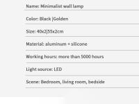 Lámpara De Pared Moderna Y Original LED Para Decoración De Habitaciones Y Salones Iluminación Simplicidad Y Funcionalidad Para TV Y Cocina - details 15