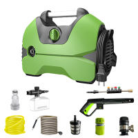 1400W 120Bar Hidrolimpiadora Eléctrica con Pistola Larga (4 Boquillas), Manguera 16m y Espumador para Coche/Hogar - 220V - details 1