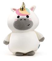 Peluche coche niño cojin cervical almohada unicornio regalo viaje suave, 2 en 1, coche tren infantil juguete. Puckator - details 2