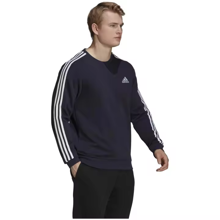 Camiseta de Manga Larga Adidas 3 Stripes French Terry para hombre en color azul - 1