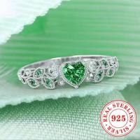 1 pieza de elegante anillo de   925 con forma de   y circonita sintética,  , san valentín y uso  . detalles 1