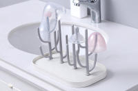 Rack De Secado Para Botellas De Bebé En Rosa Y Beige Soporte De Almacenamiento Removible Para Copas De Alimentación Con Agujeros Para Drenaje Compatible Con Máquina De Secado - details 11