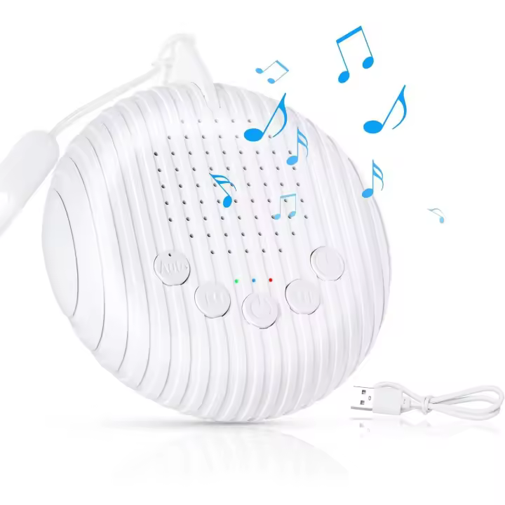10 Soothing Nature Sounds Therapy Portable Sleep Sound Machine, USB Rechargeable Baby Sleep Machine with 3 Timer Memory Functions - 1