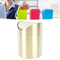 Mini Contenedor De Basura Para Encimera Ahorrador De Espacio Antihuella Acero Inoxidable 304 Para Escritorio En Oficina - details 9