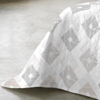 UNIFABRIC HOME TEXTIL Colcha Bouti Primavera Verano Reversible Color Beig Mod.Rombos Cama 90 ,105,135 y 150  Ligeras y Suaves ,Incluye fundas de cojín,Termosellada No hace bolitas y facil planchado - details 4