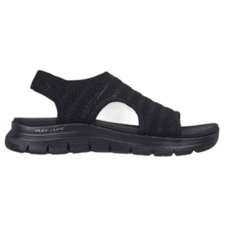 Chancletas Skechers modelo Flex Appeal 4.0 - Boldest! en color Negro - 1