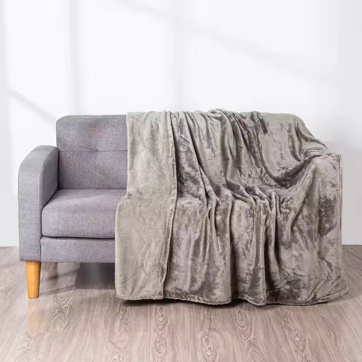 HOMESOL®  Manta sedalina para Cama Sofá y Sillón, Manta Polar Lisa de Tacto Suave Super Caliente para Adulto y Niño,Sin Arrugas - 1