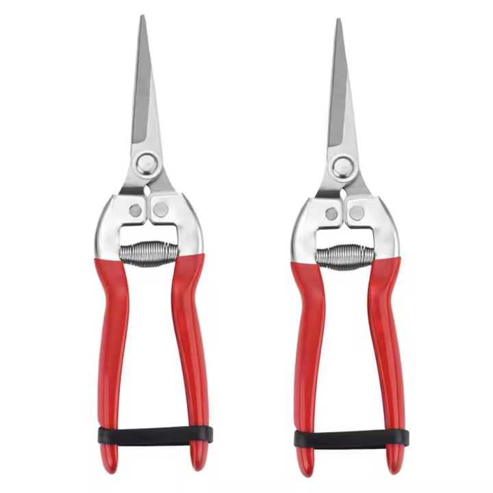 2 Pcs Sturdy Pruning Shear Garden Scissors Gardening Snips Professional Micro-Tip Pruning Tool for Arranging Flowers, Trimming - 1