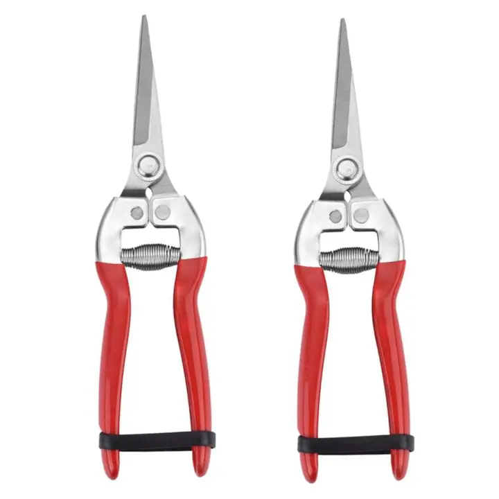 2 Pcs Sturdy Pruning Shear Garden Scissors Gardening Snips Professional Micro-Tip Pruning Tool for Arranging Flowers, Trimming - 1