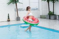 Rooxin Watermelon Pool Floats for Adult Kids Inflatable Circle Swimming Ring Floating Seat Summer Beach Party Pool Toys - details 12