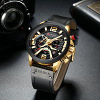 Reloj Curren 8329 Para Hombre Cuero Quadruple Mano Cronógrafo Fecha Resistente Al Agua Moda Casual Lujo Relogio Masculino - details 7
