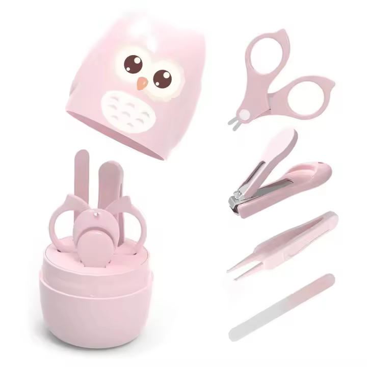 Kit de Uñas para Bebés con Forma de Búho Lindo - Acero Inoxidable + ABS + Vidrio - 1