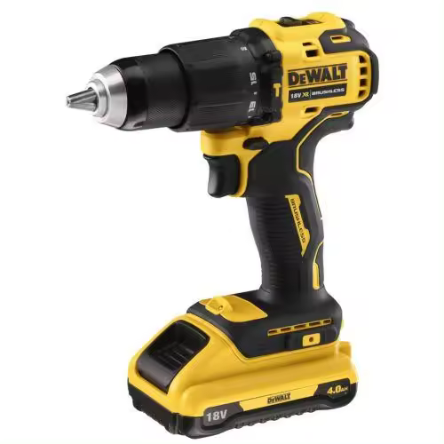 Taladro percutor DEWALT sin escobillas xr 18v. Con bateria + maletín - 1