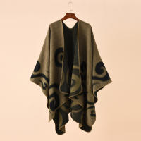 Bufanda De Lujo Bohemia Étnica Grande En Forma Geométrica Imitación De Cashmere Para Mujer Poncho Sin Fin Casual Invierno - details 6