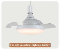 Ventilador De Techo LED IRALAN Con Plumas Retráctiles Y Control Remoto Luz Invisible Para Dormitorio Estilo Moderno Y Sencillo - details 12