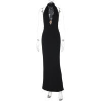 Vestido Elegante Para Mujer 2025 Nuevo Estilo De Moda De Verano Sin Mangas Cuello Redondo Slimming Largo Para Fiesta Y Banquete - details 10