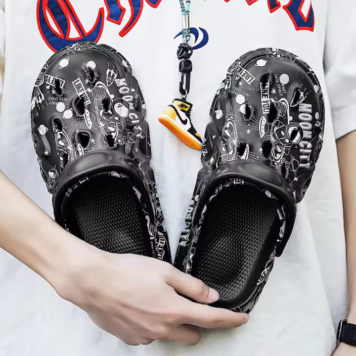 Sandalias De Verano Para Hombres Suaves Antideslizantes Con Agujeros Comodidad Casual Suela Gruesa EVA Zapatos De Agua - 1