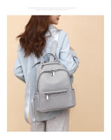 Nueva mochila informal de cuero suave para mujer, moderna y de alta gama, con gran capacidad para desplazamientos diarios. - details 8