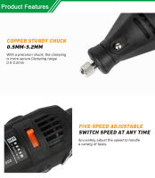 Mini Taladro Eléctrico Dremel Estilo Con Accesorios Herramientas Rotativas Para Grabado Y DIY Potencia 130W Velocidad 30000rpm - details 2