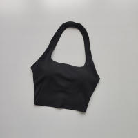 Sujetador Deportivo De Verano Para Mujer Con Padded Y Cuello Colgante Estilo Elegante Y Lujo Ligero Diseño Único De Pliegues En La Espalda - details 6