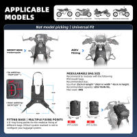 Bolsa De Tanque Para Motocicleta Universal Impermeable Accesorios De Viaje Con Base Saddlebags Adecuada Para Exterior Y Crash Bars - details 4