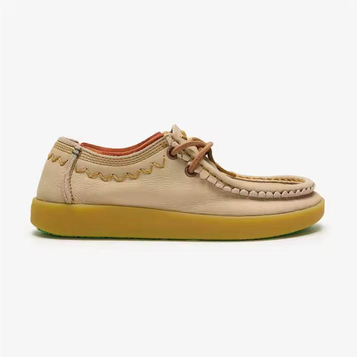 110130A091 Kwahu Rustic String Mocasin Wallabi De Mujer Satorisan De Piel - String - 1
