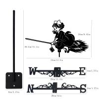 Weathervane De Metal Silueta Artística Decorativa Para Jardín Casa Granja Valla Puerta De Mascota Uso En Techo O Cerca - details 2