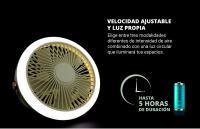VENTRONIK  Ventilador Portátil con Luz propia y Batería Recargable USB Tipo C, Para Interior y Exterior, sin Cable - details 4