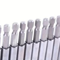 ZEXEF Set De 10 Piezas De Extensión Para Destornillador Magnético 60mm Con Soporte De Punta Y Adaptador De Broca De 1/4 Pulgada Hexagonal Color Plateado - details 2
