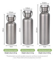 Botella De Agua De Titanio 600ml 750ml Para Camping Al Aire Libre Ciclismo Senderismo Deportes Turismo Suministros De Camping - details 10