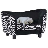 vidaXL Sofá para Perro Felpa 68x38x38 cm Cama Mascotas Almacenamiento Color Gris,  Negro, y mas - details 1